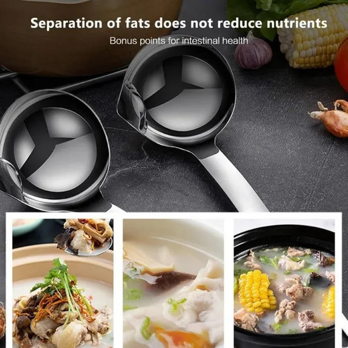 Stainless Steel Oil Separating Skimmer Spoon