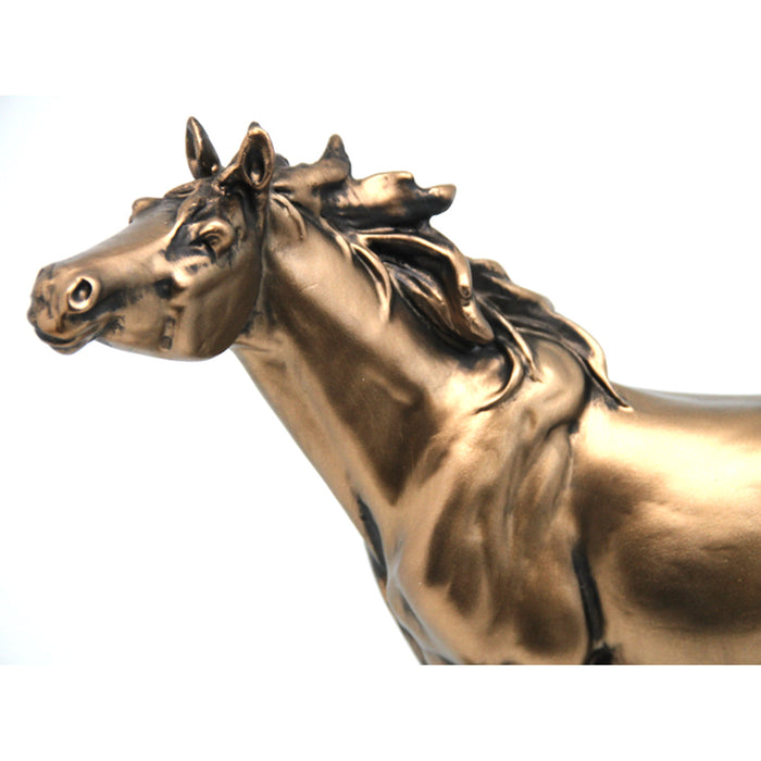 Standing horse figurine, clock, bronze decorative sculpture, Queen Isabel