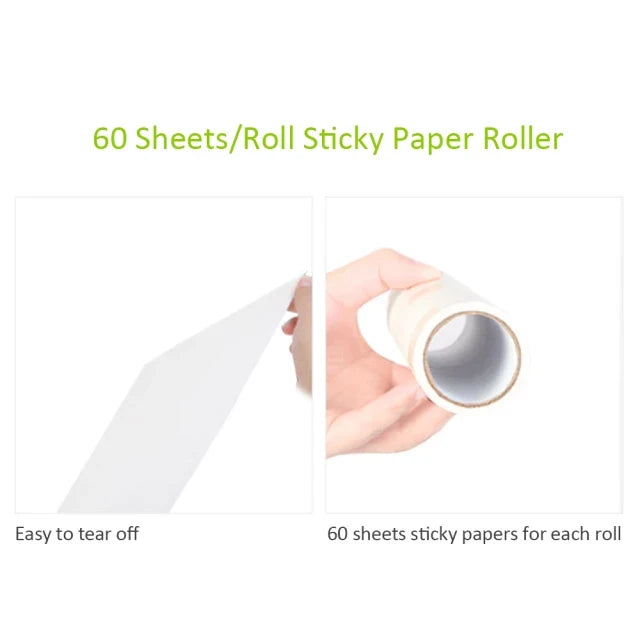 Someone holding Sticky Mop with Sticky Paper Roller, 60 Sheets