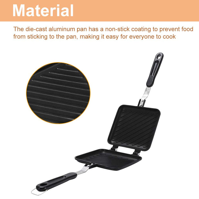 Design Details of Stovetop Sandwich Maker Grill Pan.