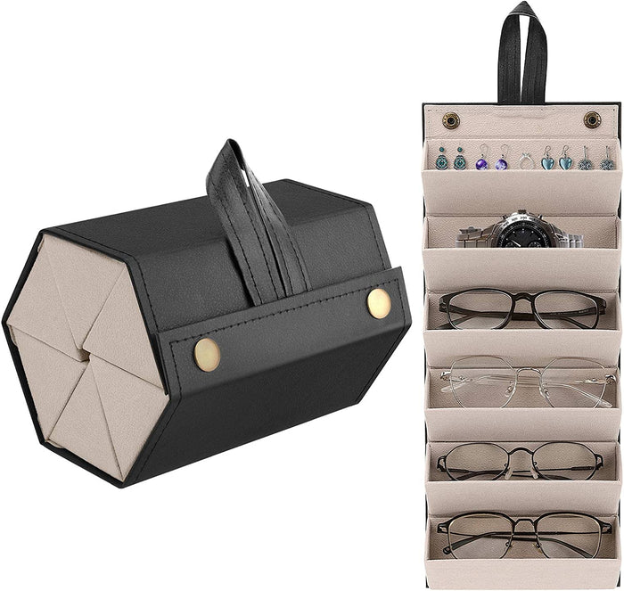 Sunglasses Travel Organizer, 6 Slots Multiple Glasses Case