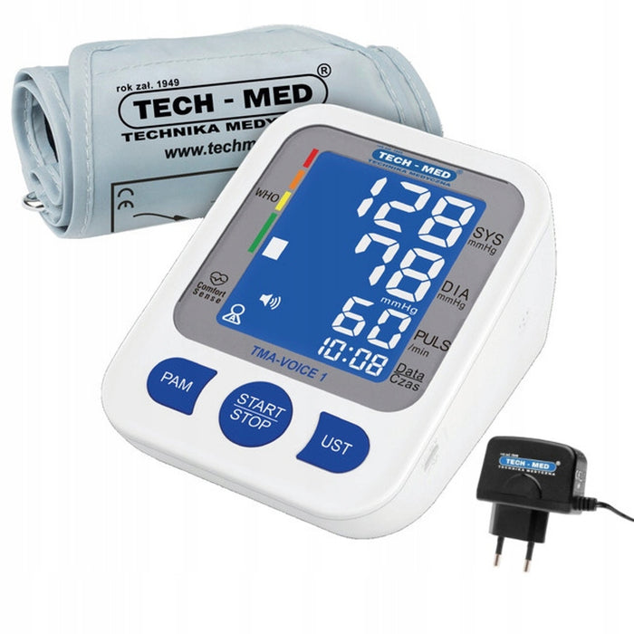 TECH-MED Digital Upper-Arm Blood Pressure Monitor with Voice Function, TMA-VOICE 1
