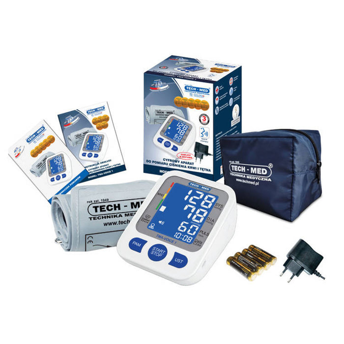 TECH-MED Digital Upper-Arm Blood Pressure Monitor with Voice Function, TMA-VOICE 1