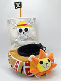 A cute anime plush chalk bag shaped like a famous cartoon pirate ship by Fatworm. This functional lion-headed boat accessory is handmade for bouldering and climbing for rock climbing, featuring a long-durable design that makes a unique climbing gift for any climber.