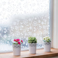 Tord white static cling window film with flower pots