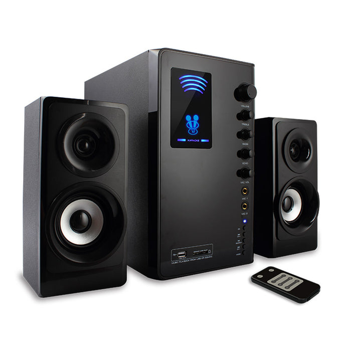 Tracer 2.1 speaker set, Bluetooth 5.1, 35W power output, FM radio, remote control, Tumba BT