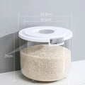 Transparent Moisture-Proof Sealed Tank Storage Bucket for Rice with its size