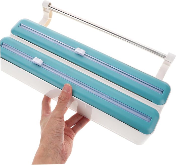A Person is holding Triple Paper Dispenser Cling Film Wrap.