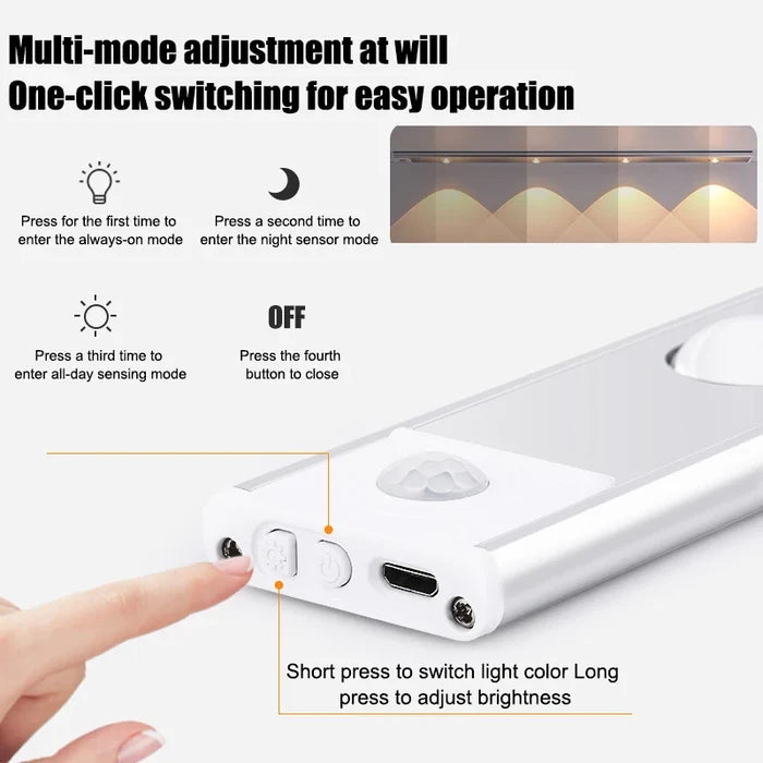 Ultra-slim USB LED Motion Sensor Wireless Light