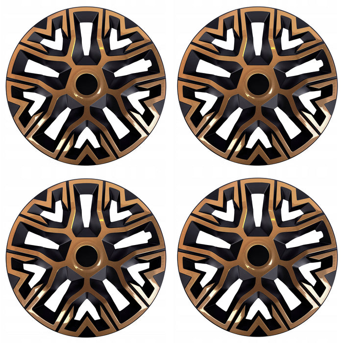 Universal 14" NRM The Best Bicolor copper-black hubcaps, 4 pieces