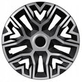 Universal hub cap 15'' NRM The Best Bicolor silver-black 1 piece