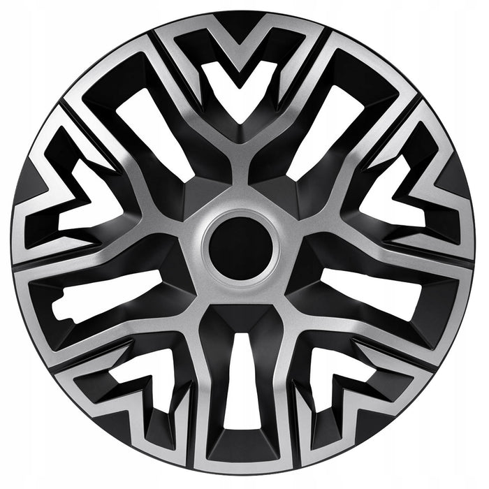Universal hub cap 15'' NRM The Best Bicolor silver-black 1 piece