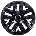 Universal hubcaps 16'' NRM Perfecto black lacquered 4 pieces