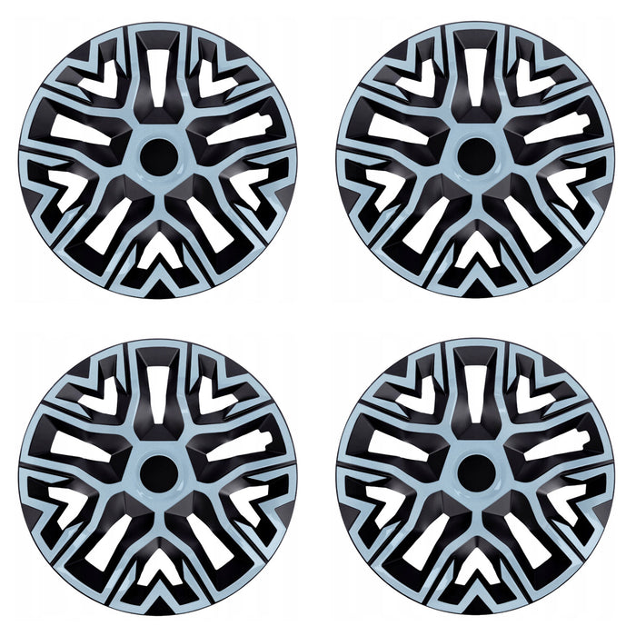 Universal wheel covers 14'' NRM The Best Bicolor azure/black 4 pieces