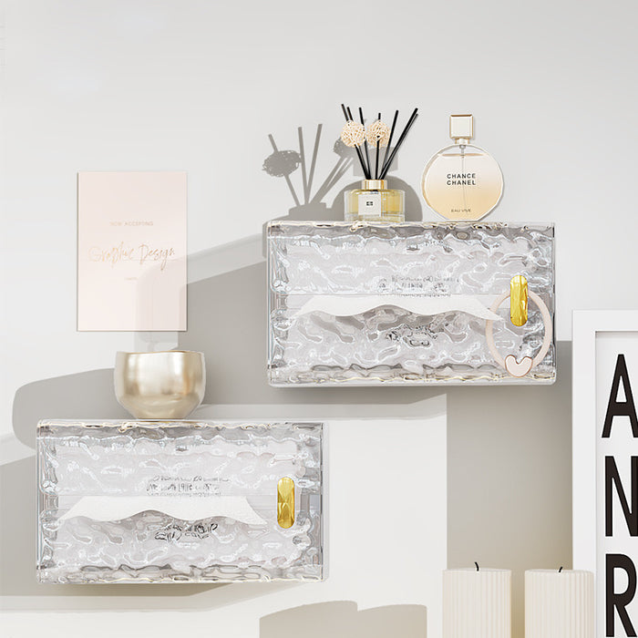 Two Tissue Organizer Box mounted in wall