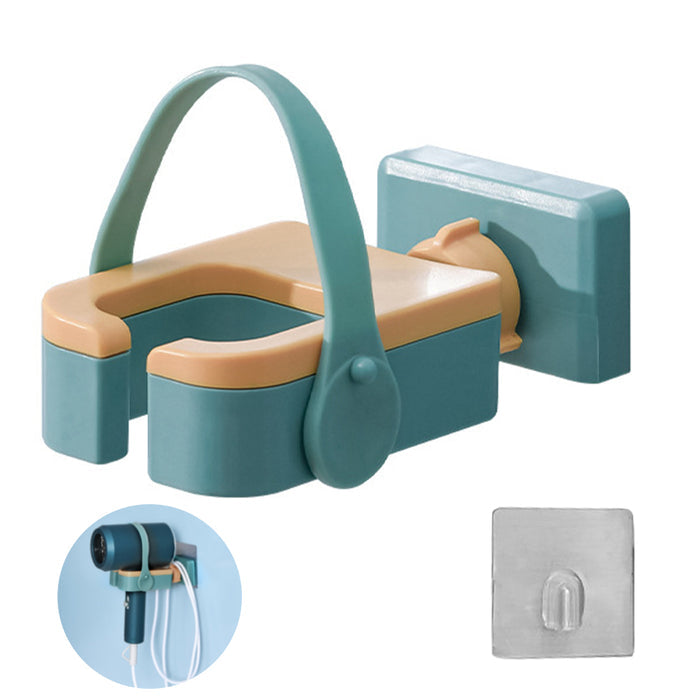 Wall Mount Hair Dryer Organizer in green color