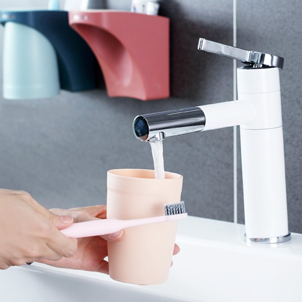 Wall Mount Magnetic Toothbrush Cup Holder