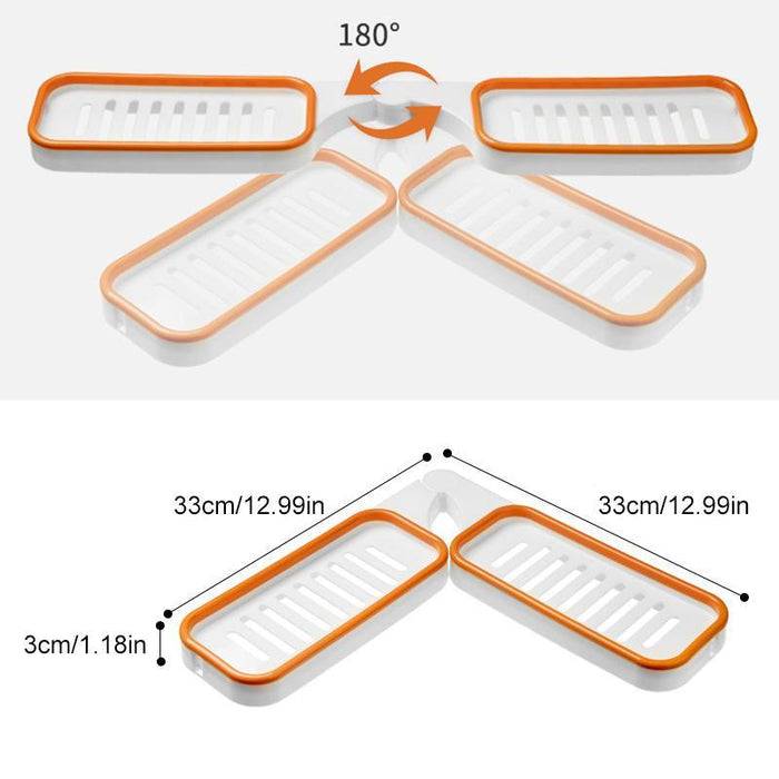 Wall Mount Punch Free Bathroom Organizer Rack Size