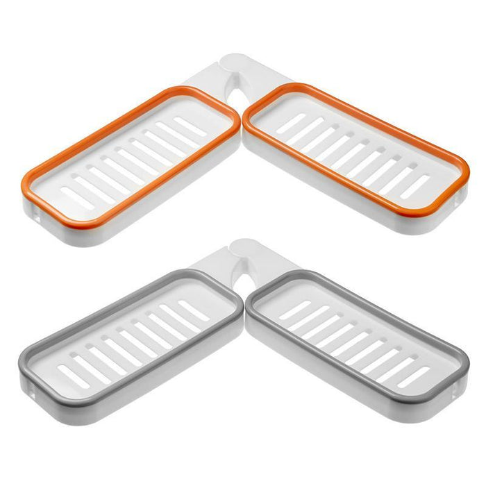 Wall Mount Punch Free Bathroom Organizer Rack