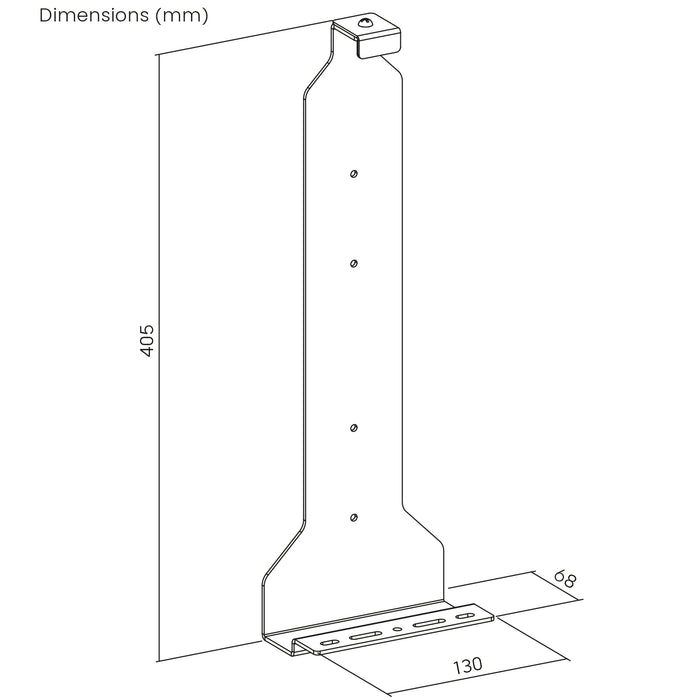 Wall mount stand white for Playstation 5 console, 10kg max, NanoRS RS180