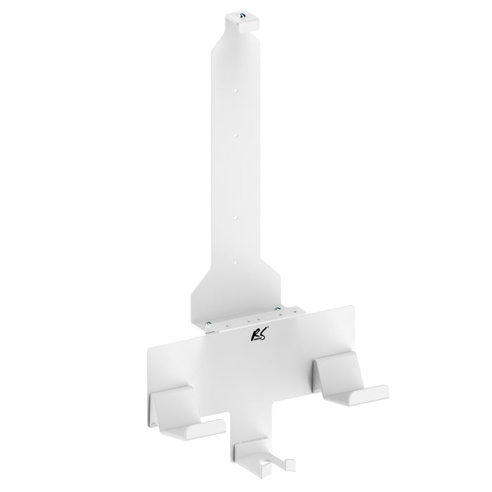 Wall mount stand white for Playstation 5 console with pad holder, 10kg max, NanoRS RS181