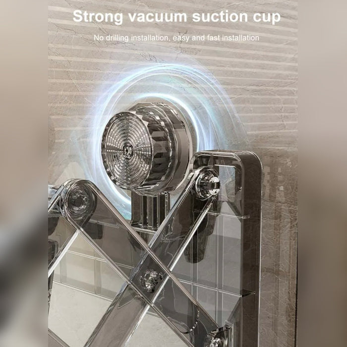 Suction Cup Of Wall Mounted Foldable Suction Cup Sock Cloth Drying Hanger Rack.