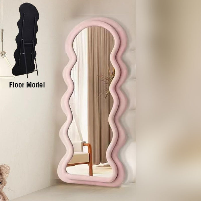 Curve shaped Full-Length Mirror With Back Stand.