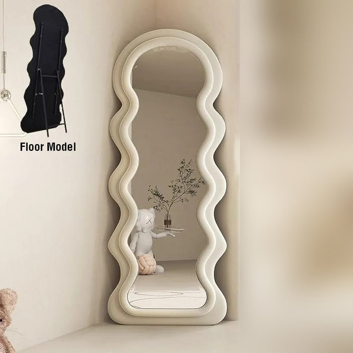 Curve shaped Full-Length Mirror With Back Stand.