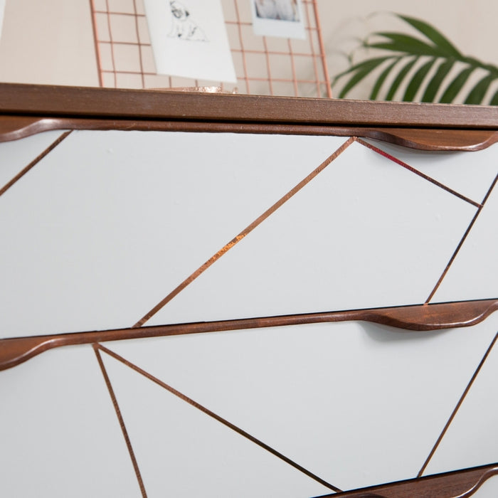 White matte adhesive vinyl applied to drawer fronts