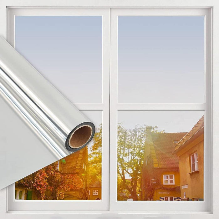 Silver Window Privacy Tint Film.