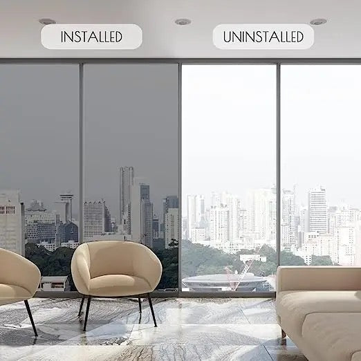 Window Privacy Film is Used on the Windows Of The  Room.