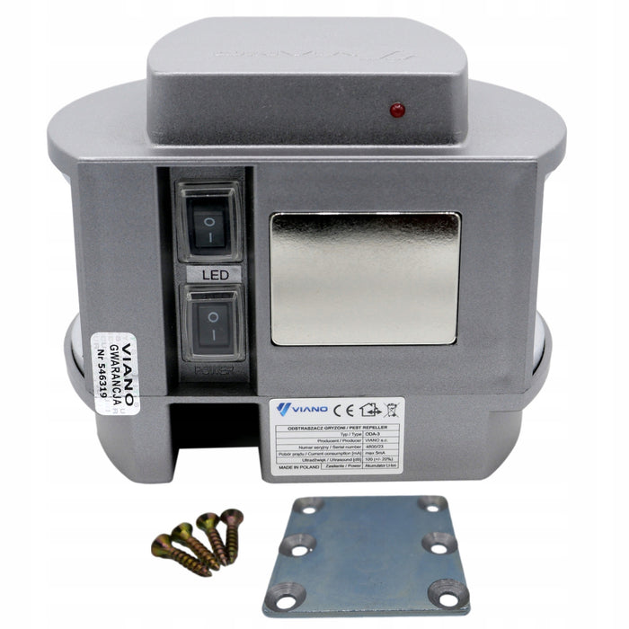 Wireless rodent deterrent marten mice Viano, IP44, 4Ah Li-ion battery, LED mode, Trio