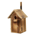 Wooden bird nesting box folded 25x33x13 cm tan wood